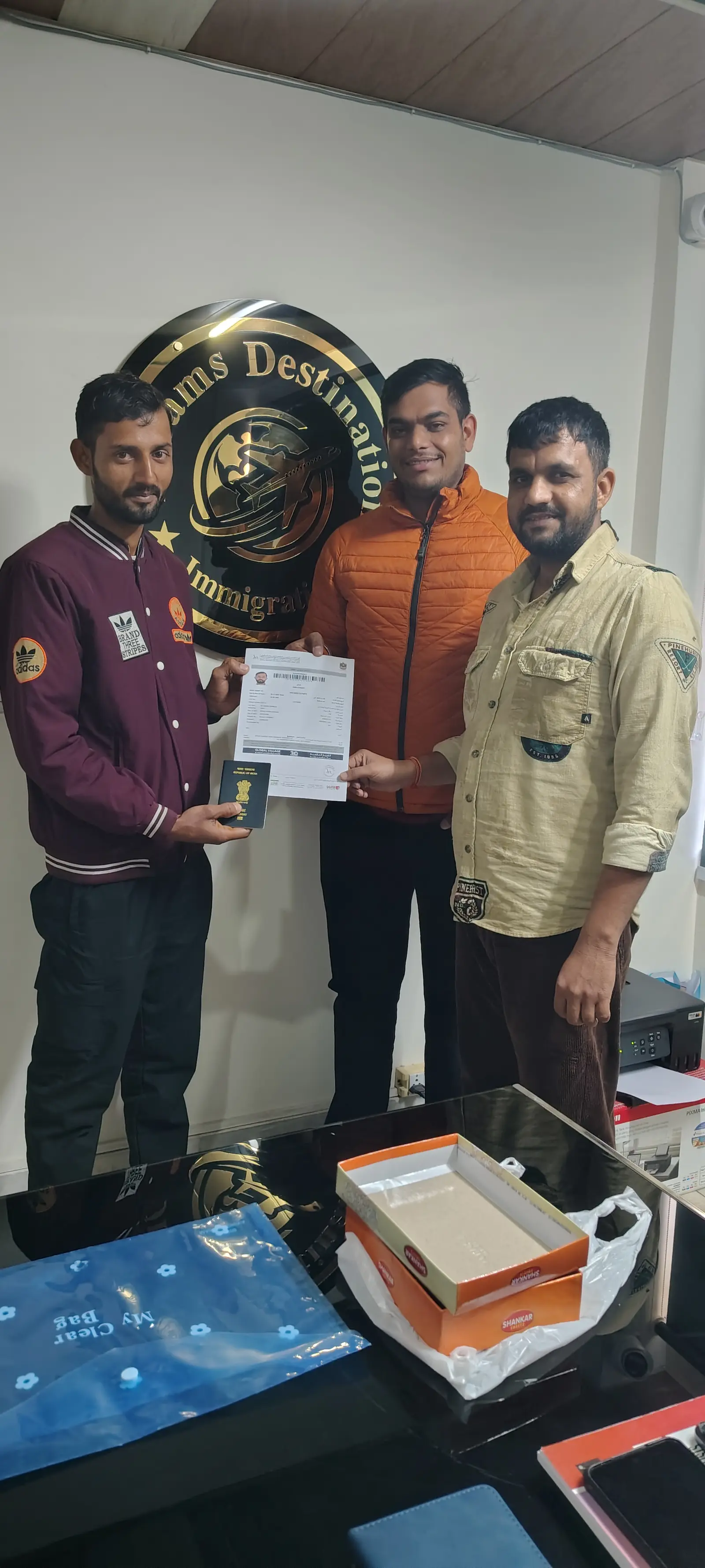 Client at Dreams Destination office